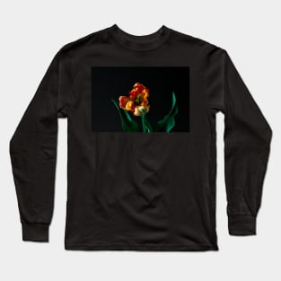 Close-Up of A Fiery Tulip Long Sleeve T-Shirt